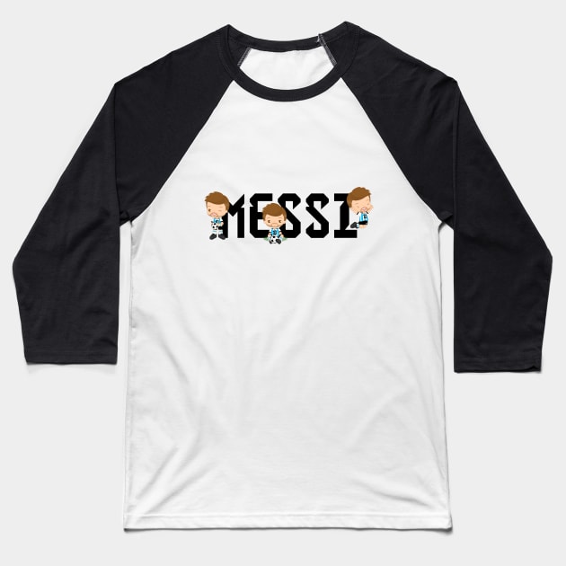 Messi Baseball T-Shirt by KireiDesign